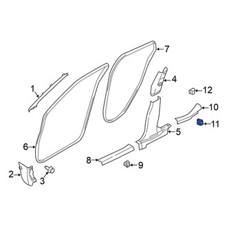Nissan OE - Front Door Trim Sill Plate Insert Insulator