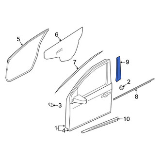 Nissan OE - Front Left Black Out Tape