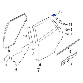 Nissan OE - Rear Right Upper Black Out Tape