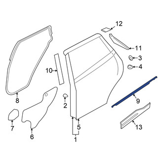Nissan OE - Rear Left Door Belt Molding