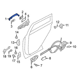 Nissan OE - Front Outer Exterior Door Handle