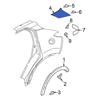 Nissan OE - Left Upper Body D-Pillar Molding