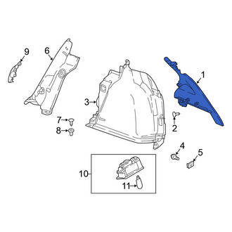 Nissan OE - Rear Left Upper Interior Quarter Panel Trim Panel