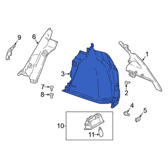 Nissan OE - Rear Left Lower Interior Quarter Panel Trim Panel