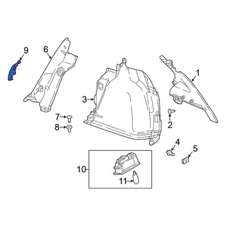 Nissan OE - Rear Left Interior Quarter Panel Trim Panel Access Cover