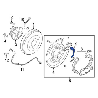 Nissan OE - Rear Left Drum Brake Adjusting Lever