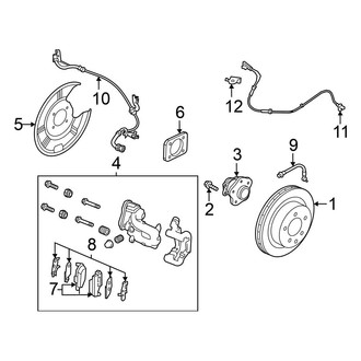 Nissan OE - Rear Suspension - Brake Components (Disc Brakes), (SR / SV)