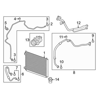 Nissan OE - Air Conditioner & Heater - Condenser, Compressor & Lines
