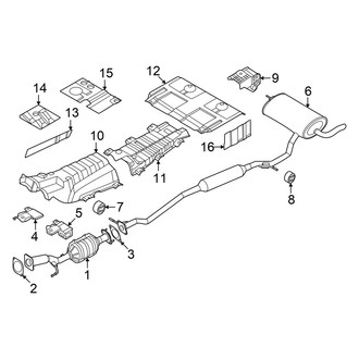 Nissan OE - Exhaust System - Exhaust Components (AWD)