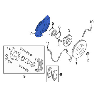 Nissan OE - Front Left Brake Dust Shield
