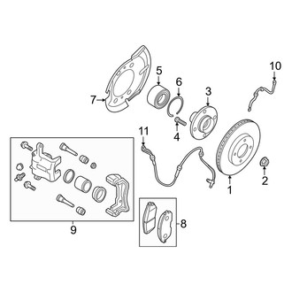 Nissan OE - Front Suspension - Brake Components