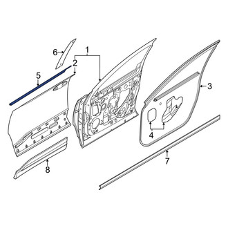 Nissan OE - Front Right Door Belt Molding
