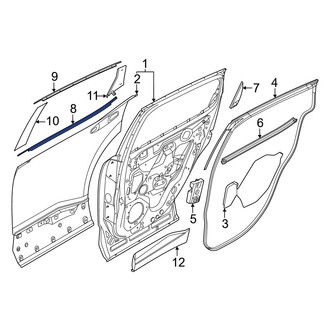 Nissan OE - Rear Right Door Belt Molding