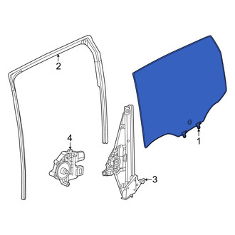 Nissan OE - Rear Left Door Glass