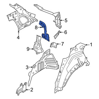 Nissan OE - Left Upper Body D-Pillar Reinforcement