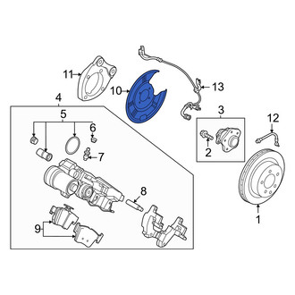 Nissan OE - Rear Left Brake Dust Shield