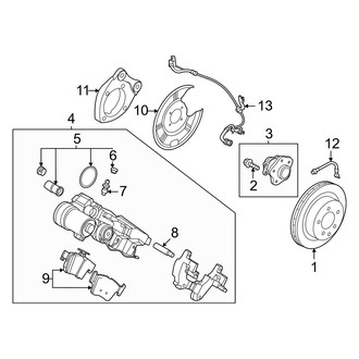 Nissan OE - Rear Suspension - Brake Components (FWD)