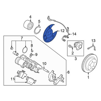 Nissan OE - Rear Left Brake Dust Shield