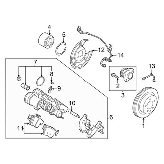 Nissan OE - Rear Suspension - Brake Components (AWD)