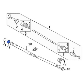Nissan OE - Rear Drive Shaft Bolt