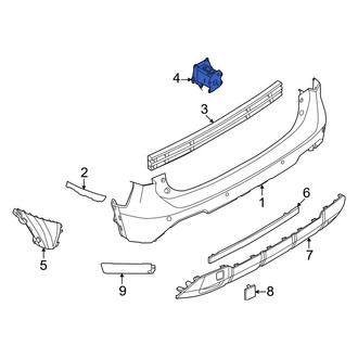 Nissan OE - Rear Left Bumper Impact Bar Bracket