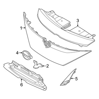 Nissan OE - Front Bumper & Grille - Grille & Components