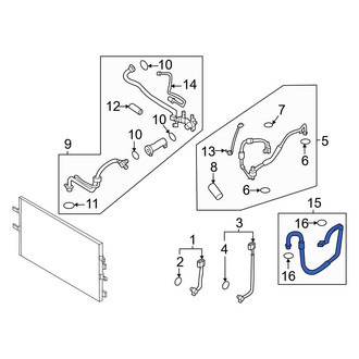 Nissan OE - Front A/C Refrigerant Suction Hose