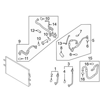 Nissan OE - Air Conditioner & Heater - Condenser, Compressor & Lines (Low Side A/C Lines)