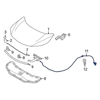 Nissan OE - Front Hood Release Cable