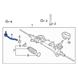 Nissan OE - Left Outer Steering Tie Rod End