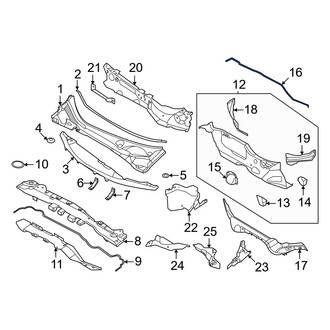 Nissan OE - Cowl Plenum Panel Seal