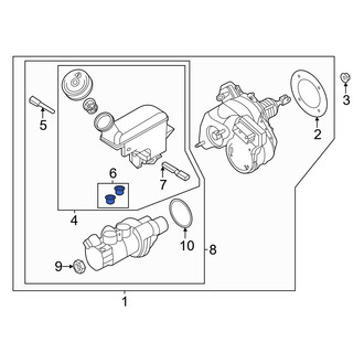 Nissan OE - Brake Master Cylinder Reservoir Gasket