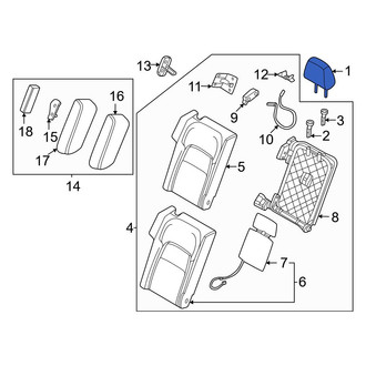 Nissan OE - Rear Left Outer Headrest