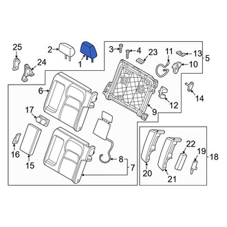 Nissan OE - Rear Left Inner Headrest