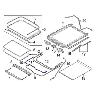 Nissan OE - Rear Sunroof Slide
