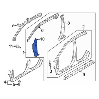 Nissan OE - Left Lower Body A-Pillar Reinforcement