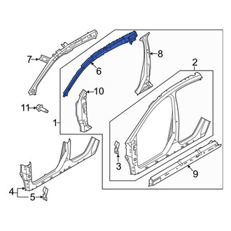 Nissan OE - Left Upper Body A-Pillar Reinforcement