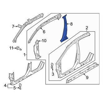 Nissan OE - Left Body B-Pillar Reinforcement