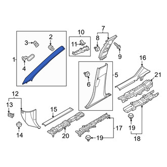 Nissan OE - Left Body A-Pillar Trim Panel
