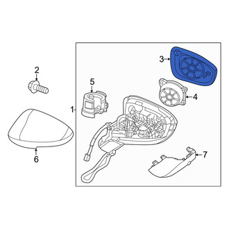 Nissan OE - Front Right Door Mirror Glass