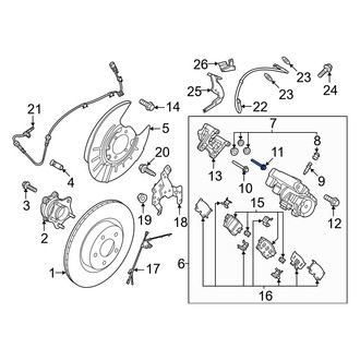 Nissan OE - Rear Lower Disc Brake Caliper Pin