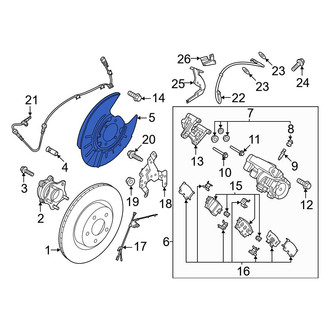 Nissan OE - Rear Left Brake Dust Shield