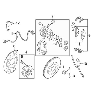 Nissan OE - Front Suspension - Brake Components (4WD)