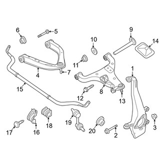 Nissan OE - Front Suspension - Stabilizer Bar & Components (4WD)