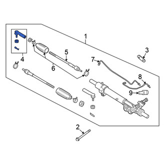 Nissan OE - Right Outer Steering Tie Rod End