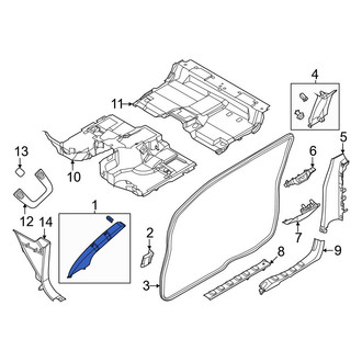 Nissan OE - Left Body A-Pillar Trim Panel