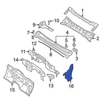 Nissan OE - Right Cowl Side Panel