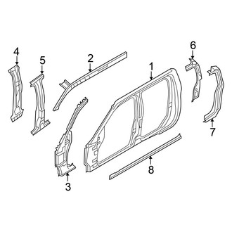 Nissan OE - Cab - Center Pillar (With Sunroof), (PRO-4X / PRO-X / SV Crew Cab)