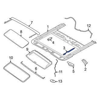 Nissan OE - Left Sunroof Guide Rail