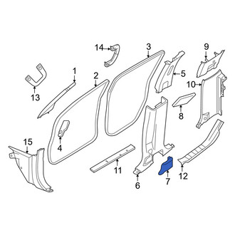 Nissan OE - Left Body B-Pillar Trim Panel Insert